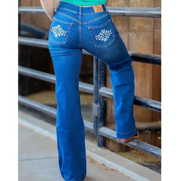 Ranch Dressn Denim - Ranch Dressn’ Women's Mia trousers white Embroidered Jeans